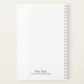 Roze Vloer Bouquet Name Notitieboek (Achterkant)