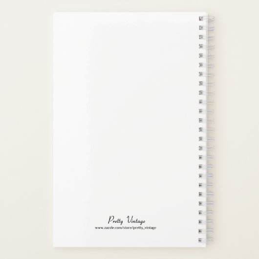 Roze  Vloer Bouquet Name Notitieboek (Achterkant)