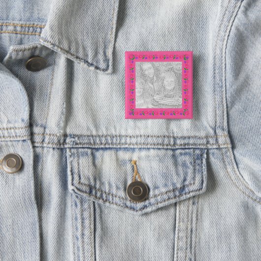 Roze Vloerrand Foto Button (In situ)