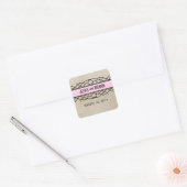 Roze Vlourish Border Wedding Stickers (Envelop)