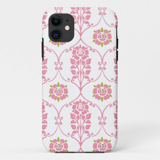 Roze vochtige  bloemen bloembloempatroon Case-Mate iPhone case (Achterkant)