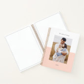 Roze Voeg je eigen 3 foto galerij Notitieboek (Binnen)