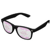 Roze voeg koppelnaam datum monogram glitter sparkl retro zonnebril (Gekanteld)