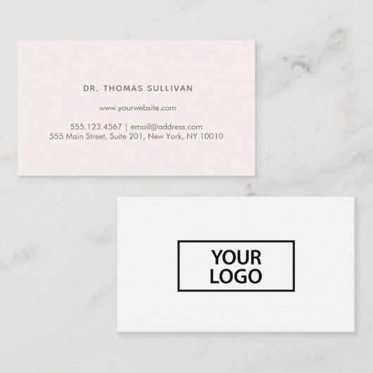 Roze Voeg Logo Minimalistic Professional toe Visitekaartje