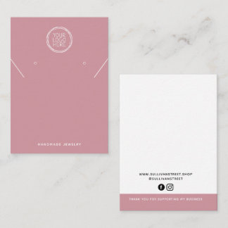 Roze voeg uw Logo oormerken Kaart toe Contactkaartje