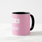 Roze - voeg uw logo toe  mok (Voorkant rechts)