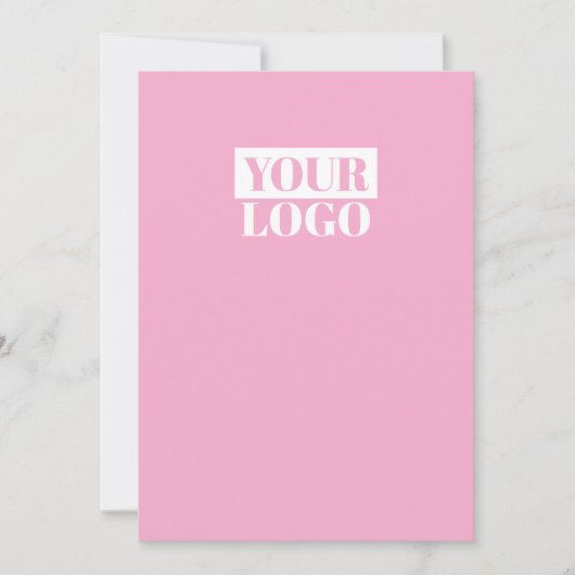 Roze - voeg uw logo toe save the date (Voorkant)