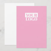Roze - voeg uw logo toe save the date (Voorkant / Achterkant)