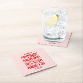 Roze Voelt Gelukkig Verloofd Feestparty Onderzette Kartonnen Onderzetters (Insitu)
