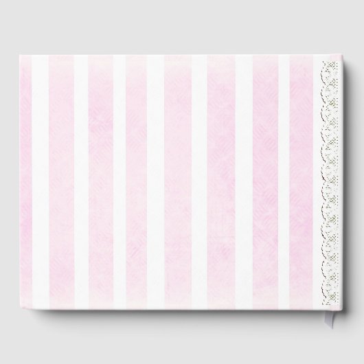Roze voetafdruk Baby shower Guestbook Keepslag Gastenboek (Achterkant)