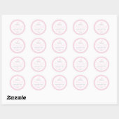 Roze Voetafdrukken - Baby shower Favor Ronde Sticker (Vel)