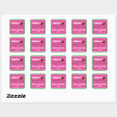 ROZE VOETBAL BABYSHOWER TYPOGRAFIE Sticker Label (Vel)