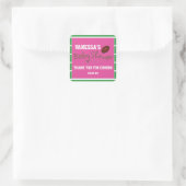 ROZE VOETBAL BABYSHOWER TYPOGRAFIE Sticker Label (Tas)
