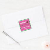 ROZE VOETBAL BABYSHOWER TYPOGRAFIE Sticker Label (Envelop)