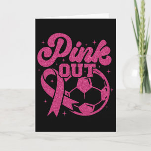 Roze Voetbal Borstkanker Roze Uit Trappen Voor Een Kaart