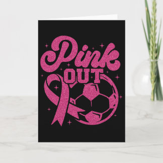 Roze Voetbal Borstkanker Roze Uit Trappen Voor Een Kaart