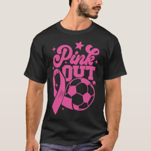 Roze Voetbal Borstkanker Roze Uit Trappen Voor Een T-shirt