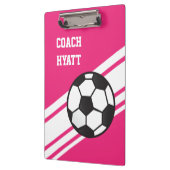 Roze Voetbal coach - Aangepast klembord (Links)
