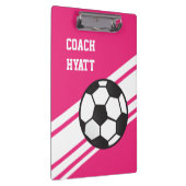 Roze Voetbal coach - Aangepast klembord (Rechts)
