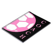Roze Voetbal Coach Notitieboek (Linkerzijde)
