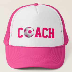 Roze Voetbal coach Trucker Pet