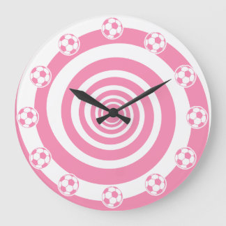 Roze Voetbal Draaikolk Schroefbal Grafische Kunst Grote Klok