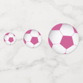 Roze Voetbal en hart | TafelConfetti Confetti (Voorkanten)