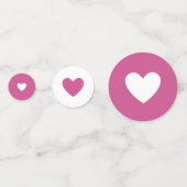 Roze Voetbal en hart | TafelConfetti Confetti (Achterkanten)