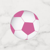 Roze Voetbal en hart | TafelConfetti Confetti (Kleine voorkant)
