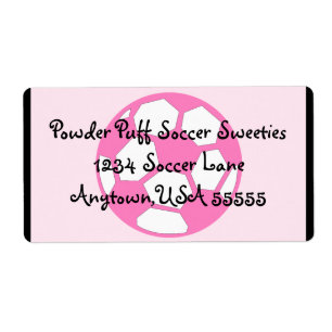Roze Voetbal Etiket