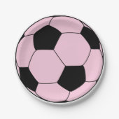 Roze Voetbal Football Papieren Bordje (Voorkant)