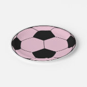 Roze Voetbal Football Papieren Bordje (Gekanteld)