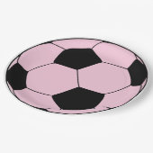 Roze Voetbal Football Papieren Bordje (Gekanteld)