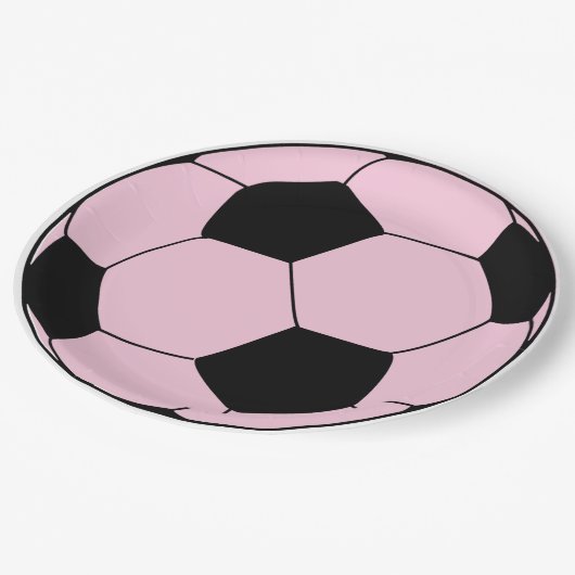 Roze Voetbal Football Papieren Bordje (Gekanteld)