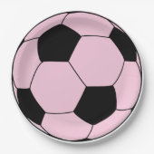 Roze Voetbal Football Papieren Bordje (Voorkant)