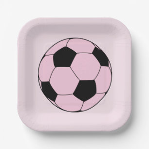 Roze Voetbal Football Papieren Bordje