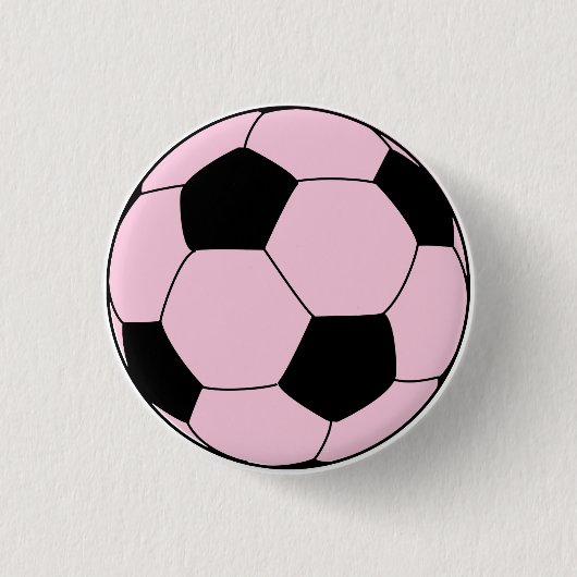 Roze Voetbal Football Ronde Button 3,2 Cm (Voorkant)