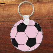 Roze Voetbal Football Sleutelhanger (Voorkant)