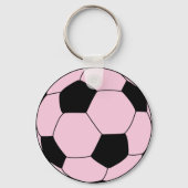 Roze Voetbal Football Sleutelhanger (Achterkant)