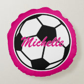 Roze voetbal goot kussens voor meisjes slaapkamer (Achterkant)