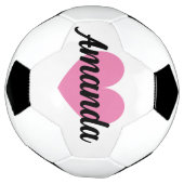 Roze voetbal met aangepaste naam (Gedraaid)