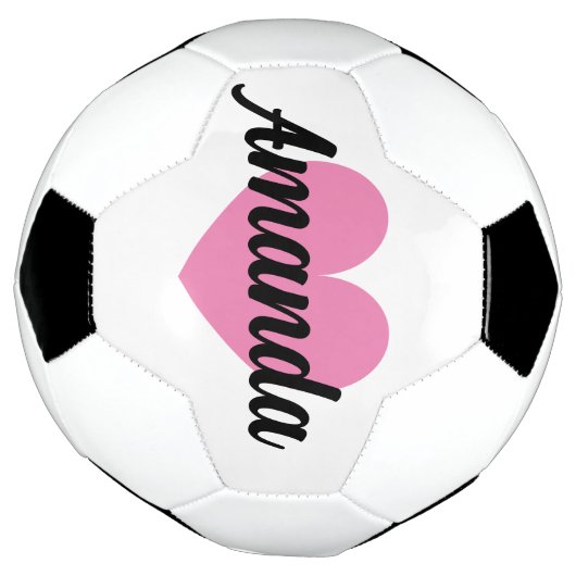 Roze voetbal met aangepaste naam (Gedraaid)
