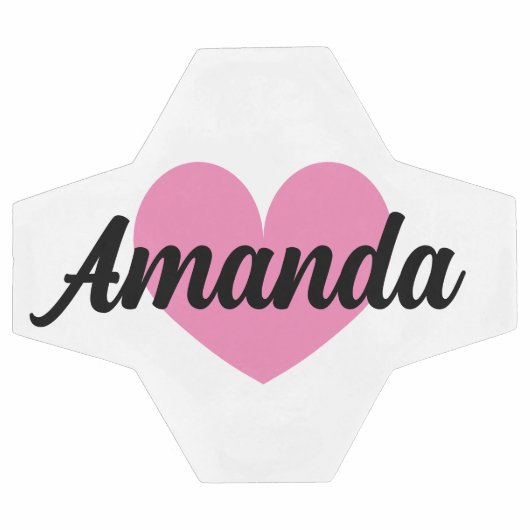 Roze voetbal met aangepaste naam (Enkel)