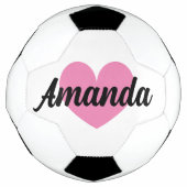 Roze voetbal met aangepaste naam (Voorkant)