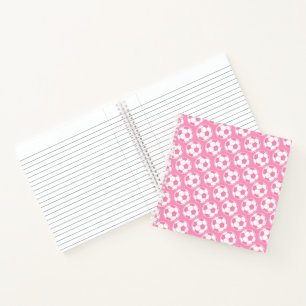 Roze Voetbal Patroon Schroefbal Grafische Vormgevi Notitieboek