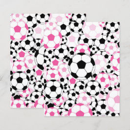 Roze Voetbal Patroon Scrapbook Ambachtelijk Papier