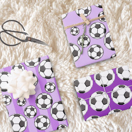 Roze Voetbal Pattern Birthday Gift Inpakpapier Vel