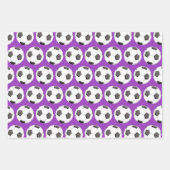 Roze Voetbal Pattern Birthday Gift Inpakpapier Vel (Voorkant 3)