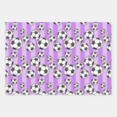 Roze Voetbal Pattern Birthday Gift Inpakpapier Vel (Voorkant)
