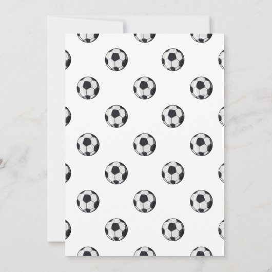 Roze Voetbal Theme Birthday Party Invitations (Achterkant)